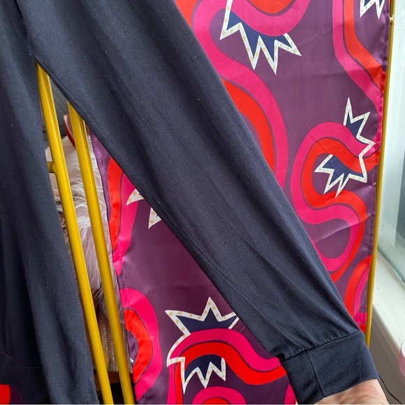 Lauren Moshi Crystal Love Cutout Cold Shoulder Long Sleeve Top Modal Embellished - Picture 8 of 14